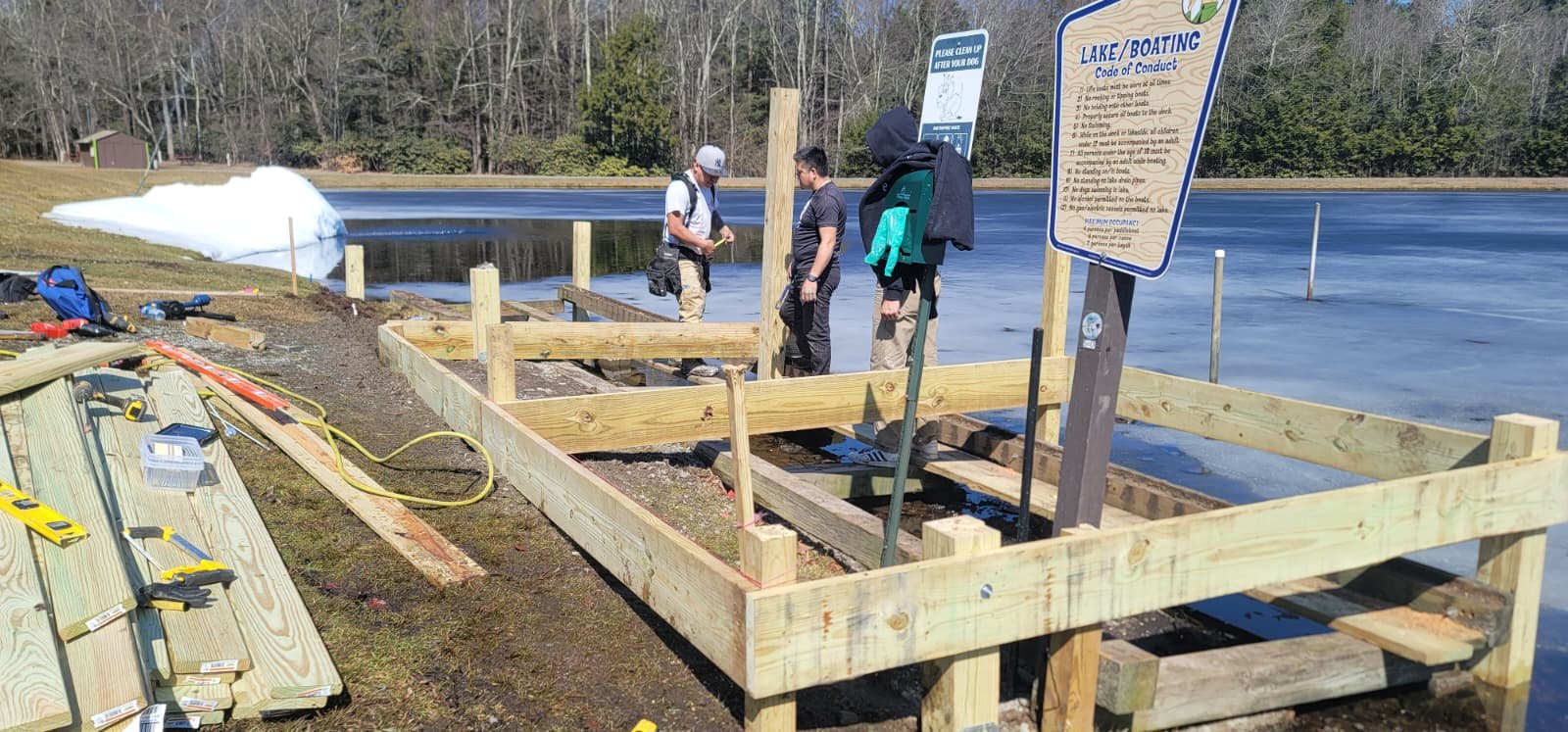 Professional painters working on a residential project